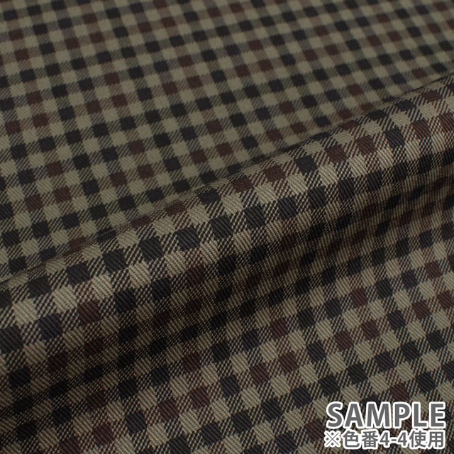 生地 ツイルプリント ギンガムチェック柄(88320) 4-1.レッド 09Bk22_