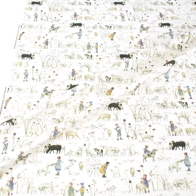 生地 acufactum-アクファクトゥム- 冬の子供たちと羊(ACU3523) 769.オフ 09Ac04_