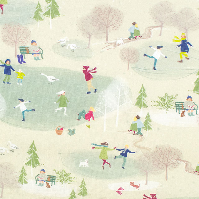 生地 acufactum-アクファクトゥム- 冬の公園(ACU3523) 913.グリーン 09Ac04_