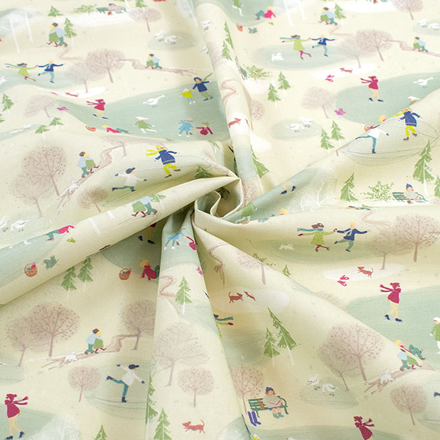 生地 acufactum-アクファクトゥム- 冬の公園(ACU3523) 913.グリーン 09Ac04_