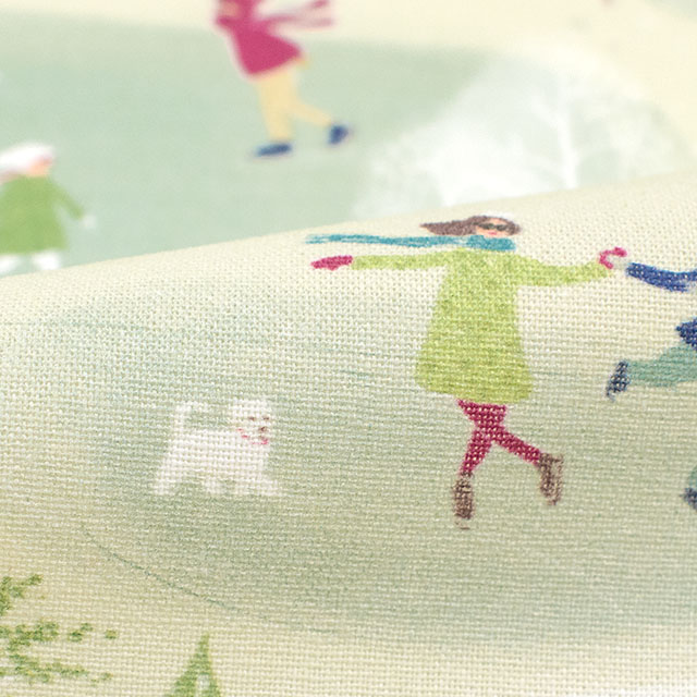 生地 acufactum-アクファクトゥム- 冬の公園(ACU3523) 913.グリーン 09Ac04_