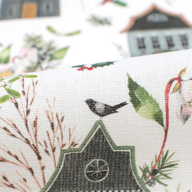 生地 acufactum-アクファクトゥム- 家と冬の緑(ACU3523) 959.オフ 09Ac04_