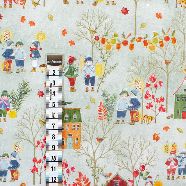 生地 acufactum-アクファクトゥム- ランタンと子供たち(ACU3523) 960.グリーン 09Ac04_