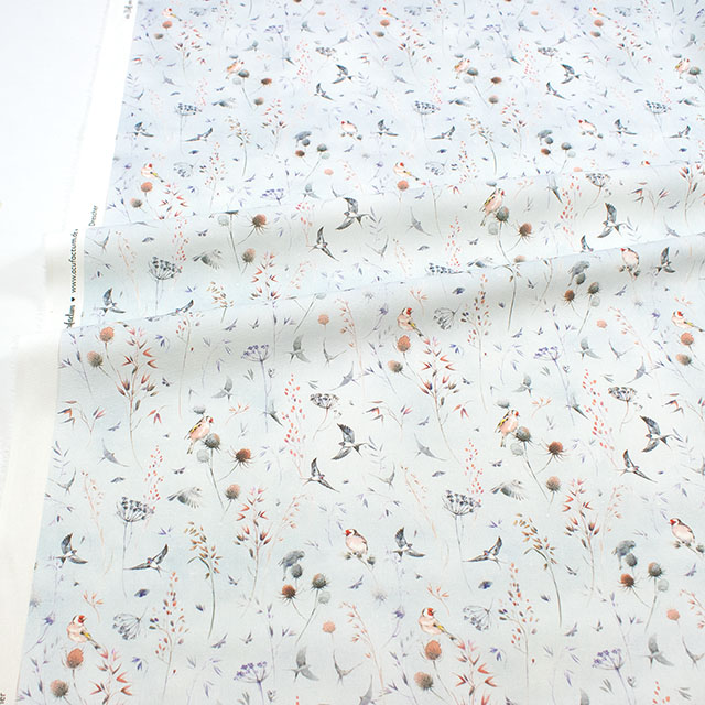 生地 acufactum-アクファクトゥム- 草原の魔法とツバメの飛行(ACU3523) 981.ブルー 09Ac04_