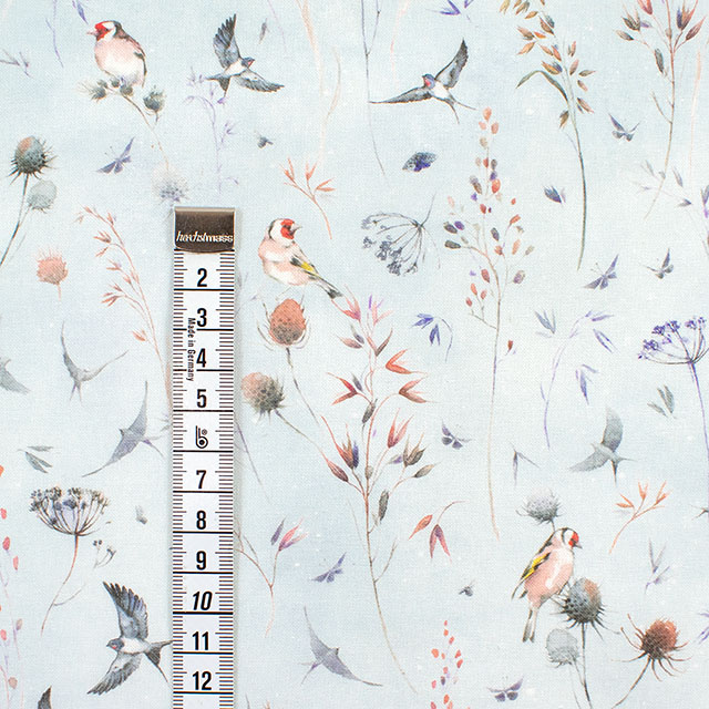 生地 acufactum-アクファクトゥム- 草原の魔法とツバメの飛行(ACU3523) 981.ブルー 09Ac04_