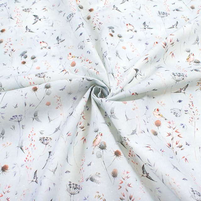 生地 acufactum-アクファクトゥム- 草原の魔法とツバメの飛行(ACU3523) 981.ブルー 09Ac04_