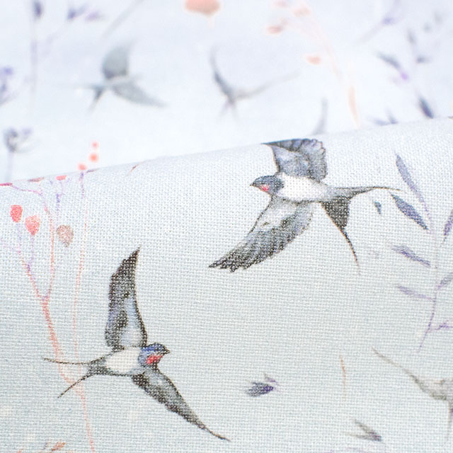 生地 acufactum-アクファクトゥム- 草原の魔法とツバメの飛行(ACU3523) 981.ブルー 09Ac04_