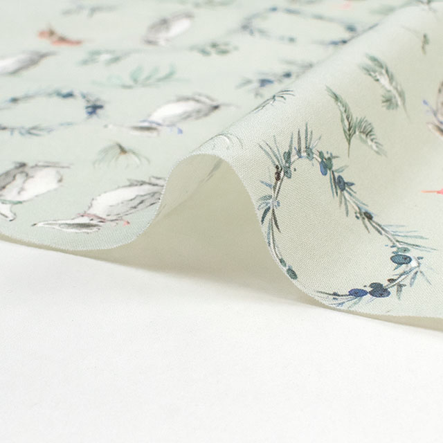 生地 acufactum-アクファクトゥム- 冬の緑とアナグマたち(HC-ACU3523) 892.グリーン 09Ac04_