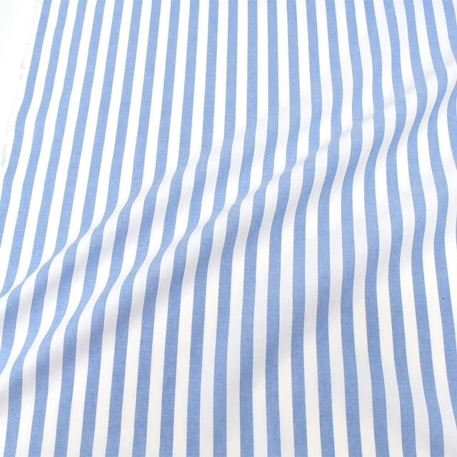 生地 交織ダンガリー ストライプ 太(AD46200) 326.ブルー 09Bk23_