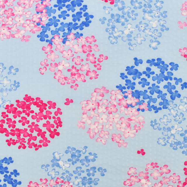 生地 リップルプリント 紫陽花柄 Ap 2a ホワイト H Ki オカダヤ Okadaya 布 生地 毛糸 手芸用品の専門店