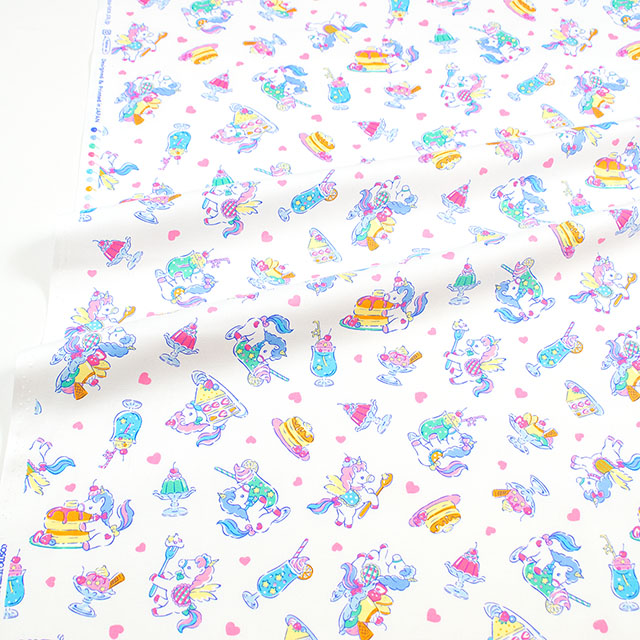 生地 バニラポップ ユニコーン&スイーツ/オックス(AP61201H) 2A.白 09Ae99_