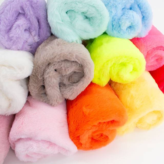 生地 ショートファー 約80cm幅×50cmカット(axl-24-81311) 24.レッド 10Bo23_