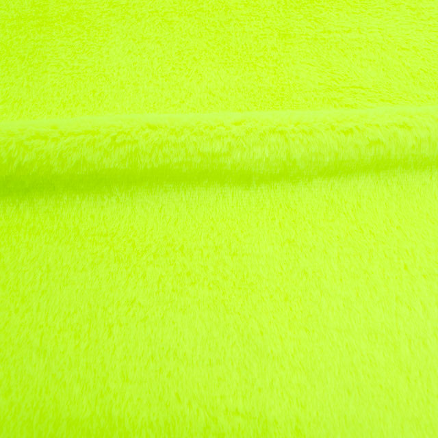生地 ショートファー 約80cm幅×50cmカット(axl-24-81311) 59.ネオンイエロー 10Bo23_