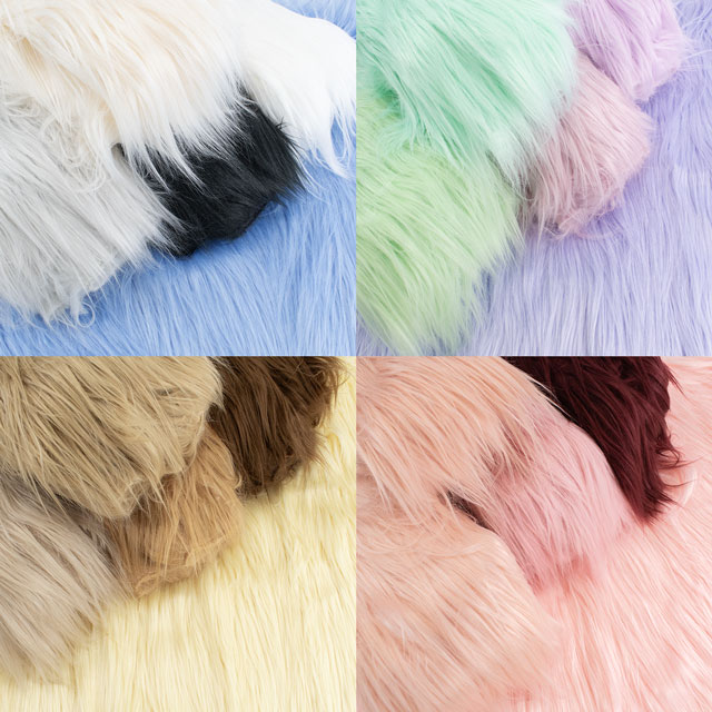 生地 長毛ファー 約90cm幅×50cmカット(axl-24-81334) 56.ダスティピンク 10Bo23_