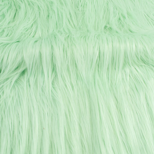 生地 長毛ファー 約90cm幅×50cmカット(axl-24-81334) 20.ペールグリーン 10Bo23_