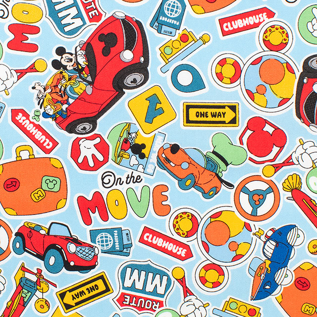 生地 BTSシリーズ ミッキーマウス のりもの/オックス（GR-1151） 1A.ブルー 09Ae99_