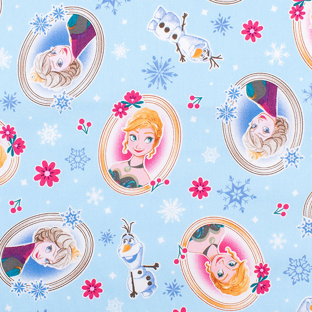 生地 BTSシリーズ アナと雪の女王 オーバル/オックス（GR-1154） 1A.ブルー 09Ae99_