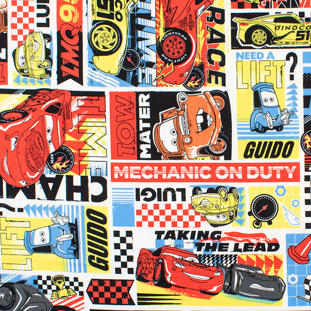 生地 BTSシリーズ カーズ レーサー柄/オックス（GR-1157） 1A.マルチ 09Ae99_