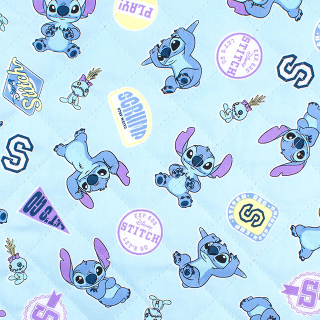 生地 BTSシリーズ スティッチ ステッカー柄/キルティング（GRQ-1159） 1A.ブルー 09Ae99_