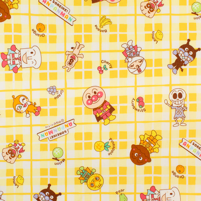 生地 それいけ!アンパンマン/ブロード(B2130) 25C.イエロー 09Ae99_