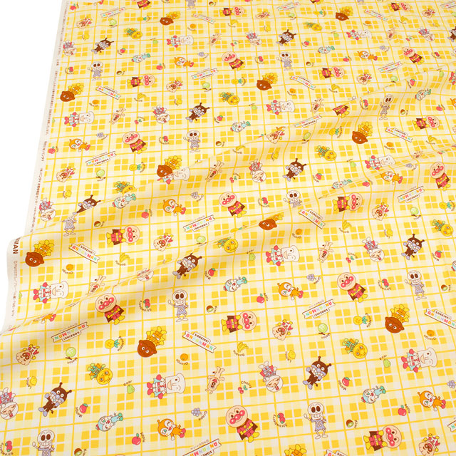 生地 それいけ!アンパンマン/ブロード(B2130) 25C.イエロー 09Ae99_