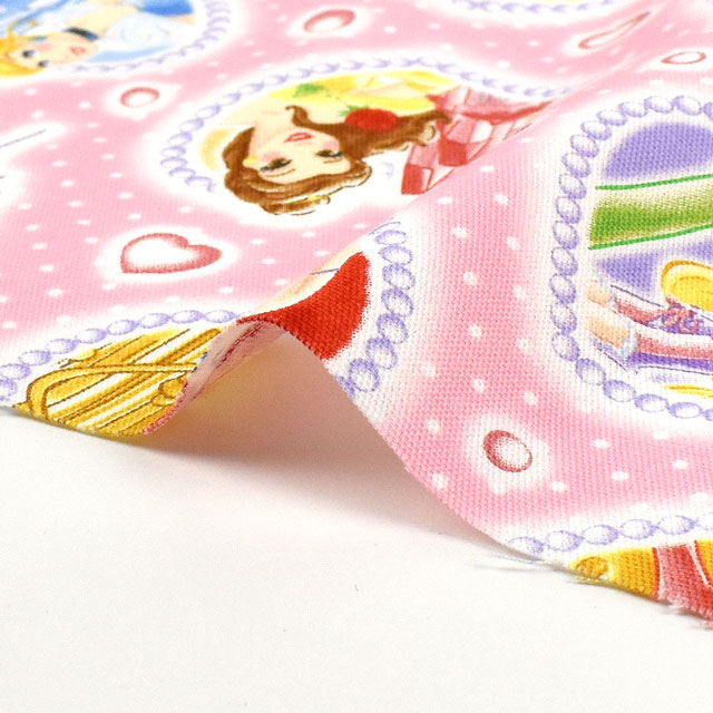 生地 BTS ディズニープリンセス/オックス（GR-1104） 1A.ピンク (M)_1f_ オカダヤ(okadaya) 布・生地 、毛糸、手芸用品の専門店