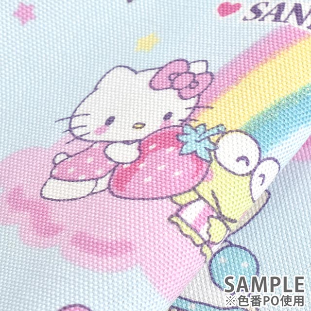 生地 サンリオキャラクターズ Mxレインボー オックス 7526 Bo ライトブルー H At オカダヤ Okadaya 布 生地 毛糸 手芸用品の専門店