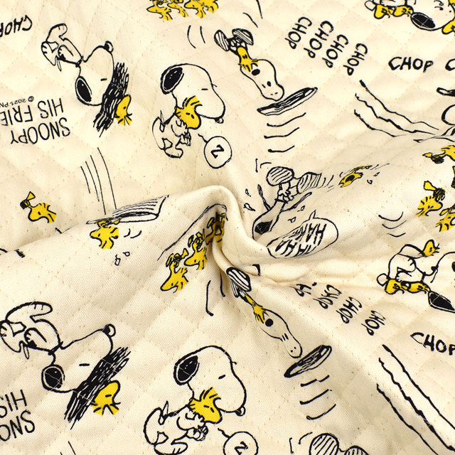 生地 Peanuts ピーナッツ Snウッドストック キルティング 7442 Knq 生成 M 1f オカダヤ Okadaya 布 生地 毛糸 手芸用品の専門店