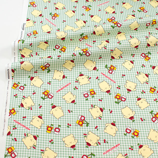 生地 ポムポムプリン チェリー/オックス(832070) GO.グリーン 09Ae99_