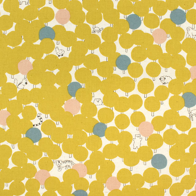 生地 Marble SUD-マーブルシュッド- tree dot/綿麻シーチング（EGX-8502） 2D.イエロー 09Ac04_