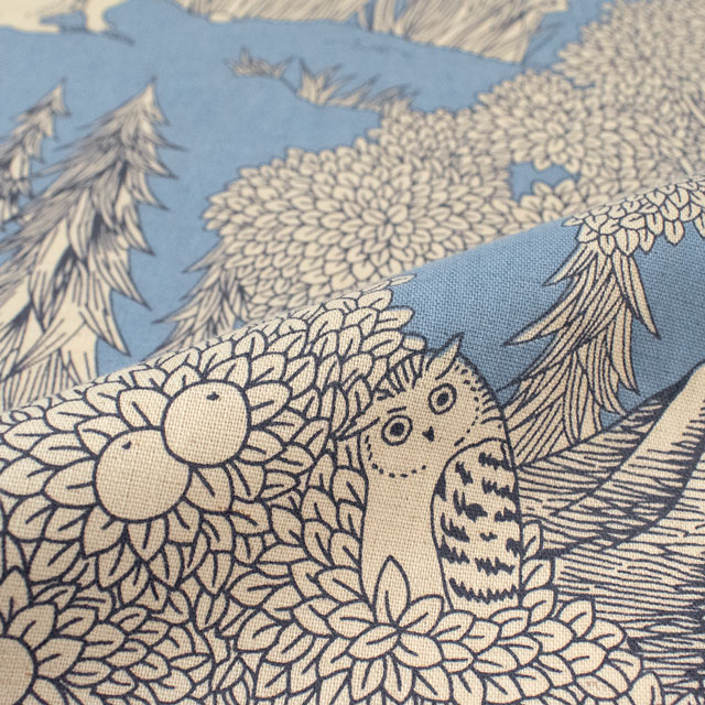 生地 Marble SUD-マーブルシュッド- forest/綿麻シーチング(EGX-8502) 3A.ブルー 09Ac04_