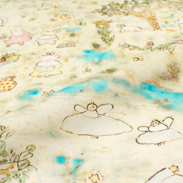 生地 mizacosha-ミシャコシャ- blue blue/シーチング(EGX-9500) 1A.アイボリー 09Ac04_