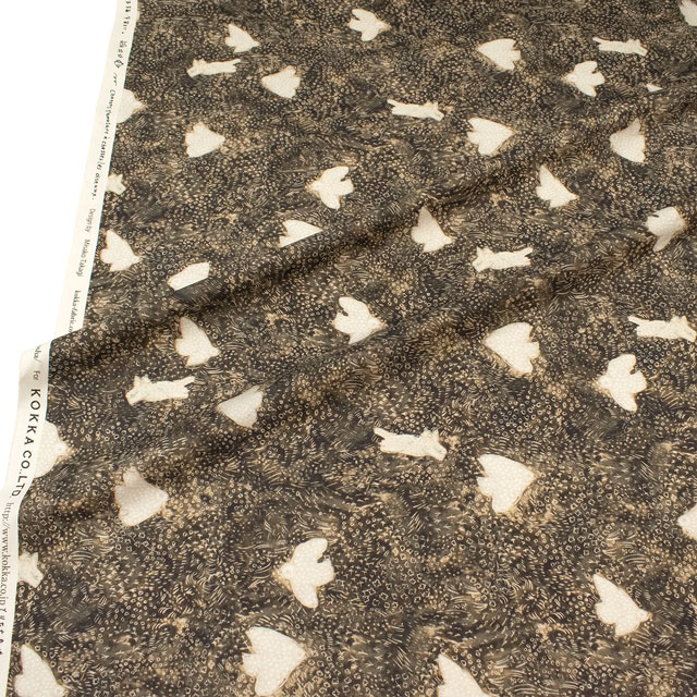 生地 mizacosha-ミシャコシャ- noir et blanc/シーチング(EGX-9500) 2A.ブラウン 09Ac04_