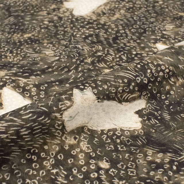 生地 mizacosha-ミシャコシャ- noir et blanc/シーチング(EGX-9500) 2A.ブラウン 09Ac04_