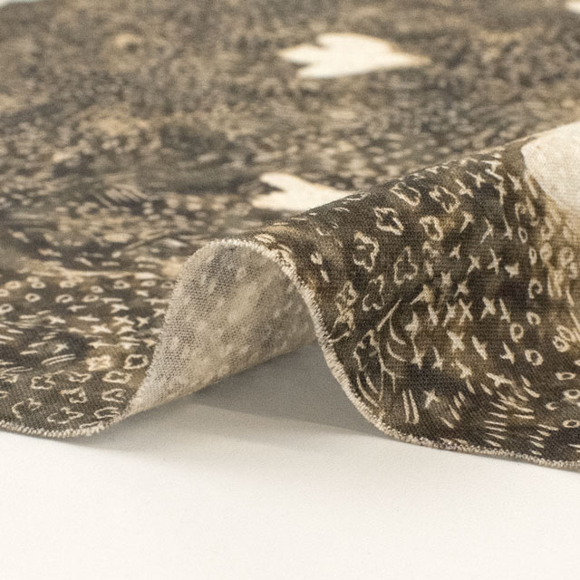 生地 mizacosha-ミシャコシャ- noir et blanc/シーチング(EGX-9500) 2A.ブラウン 09Ac04_