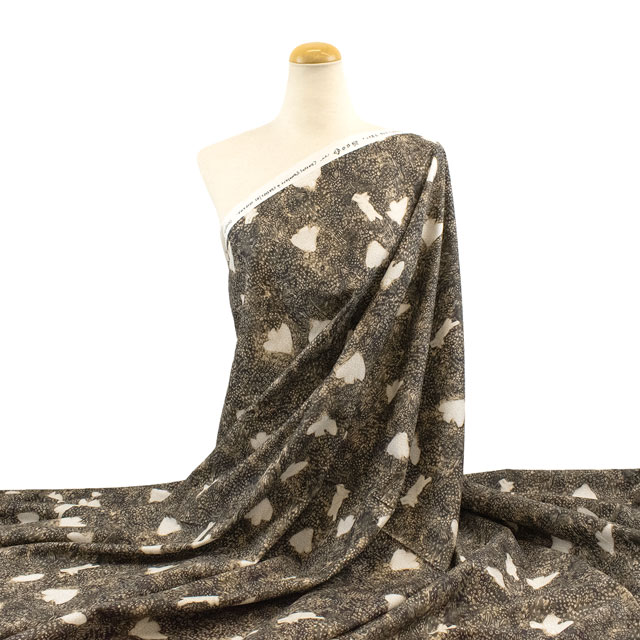 生地 mizacosha-ミシャコシャ- noir et blanc/シーチング(EGX-9500) 2A.ブラウン 09Ac04_