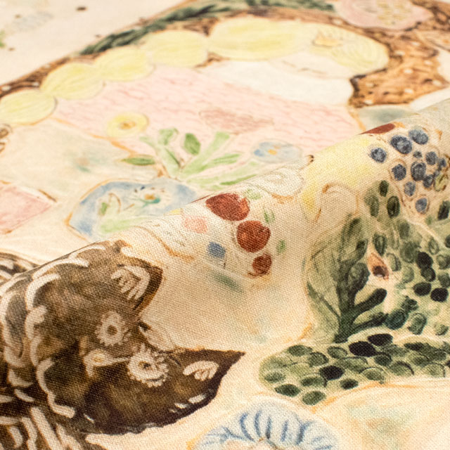 生地 mizacosha-ミシャコシャ- おはなしの国/シーチング(EGX-9500) 4A.ベージュ 09Ac04_