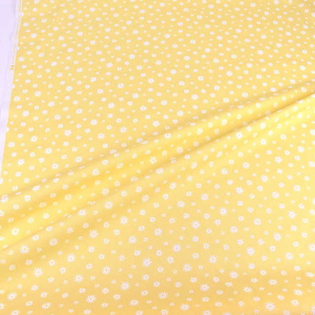 生地 ホーミーコレクション チェック×マーガレット(DH10249S) C.イエロー 09Ae06_