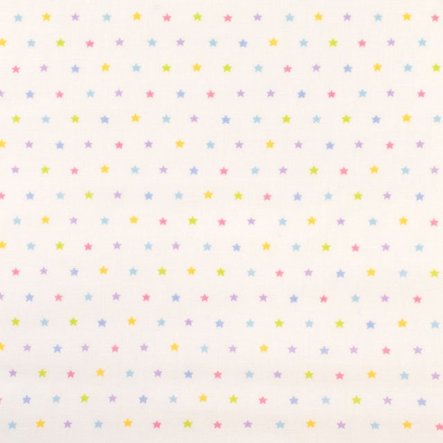 生地 ホーミーコレクション 星柄/ブロード(DH12989S) B.オフ×パステル 09Ae99_