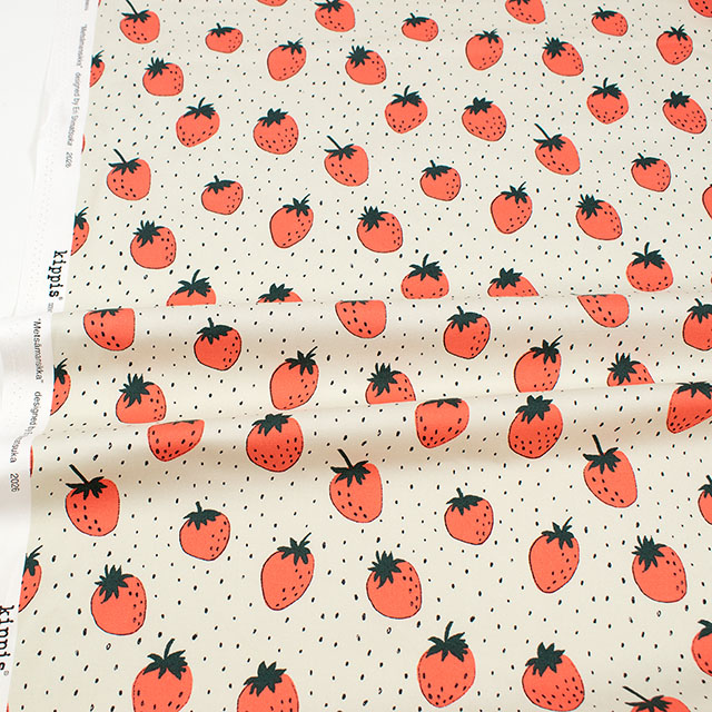 生地 kippis-キッピス- Metsamansikka 森いちご/オックス(KPO) 98A.ベージュ 09Ac04j