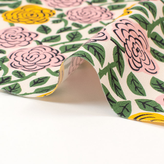 生地 kippis-キッピス- Ruusu バラ/オックス(KPO) 100A.ベージュ 09Ac04j