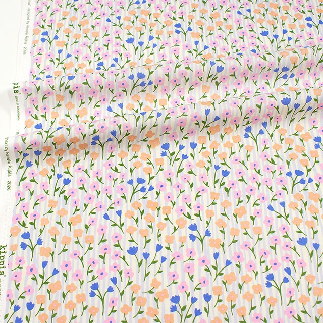 生地 kippis-キッピス- Kukamaa 花園/シーチング(KPS) 101A.マルチ 09Ac04j