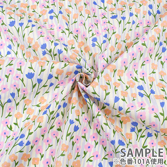 生地 kippis-キッピス- Kukamaa 花園/シーチング(KPS) 101A.マルチ 09Ac04j