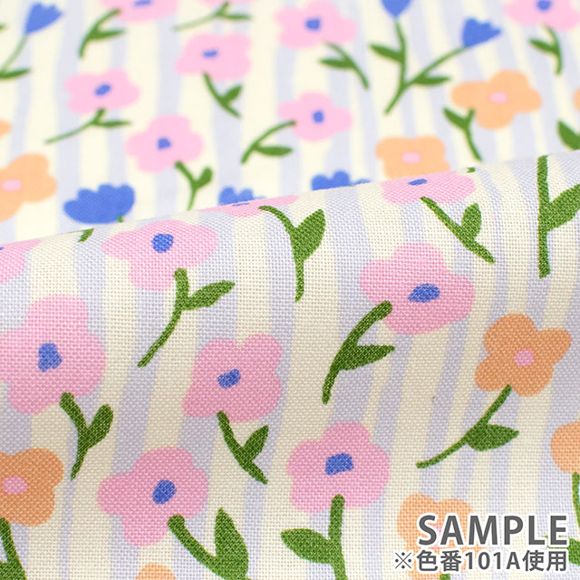 生地 kippis-キッピス- Kukamaa 花園/シーチング(KPS) 101A.マルチ 09Ac04j