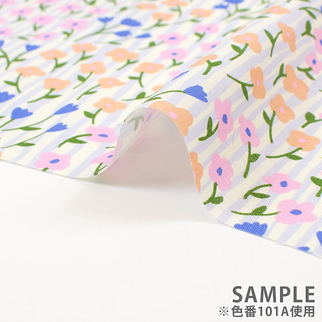 生地 kippis-キッピス- Kukamaa 花園/シーチング(KPS) 101A.マルチ 09Ac04j