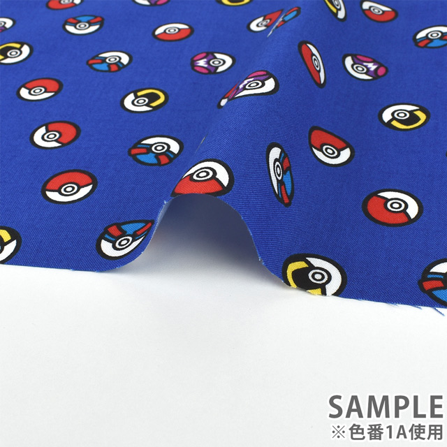生地 ポケットモンスター アイコン柄 シーチング G 6081 1a ブルー B Ki オカダヤ Okadaya 布 生地 毛糸 手芸用品の専門店