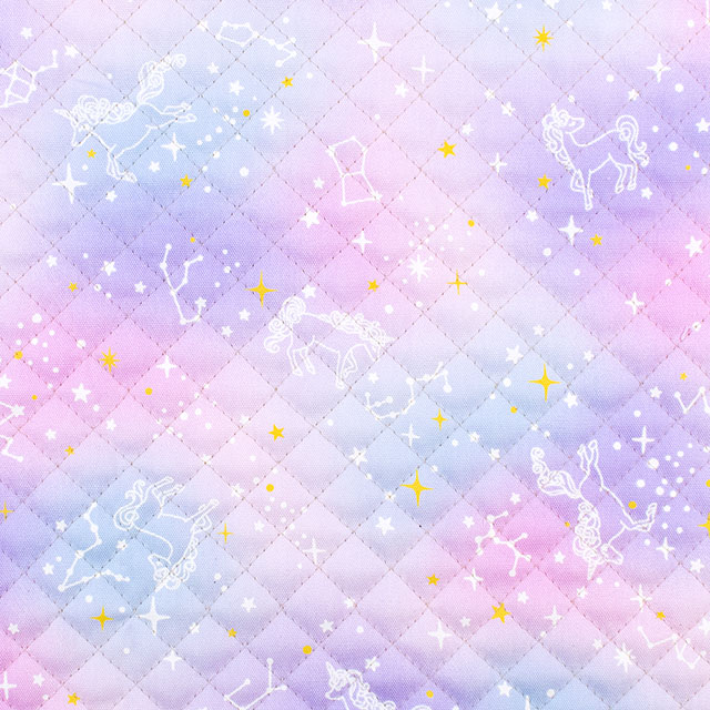 生地 オックスプリントキルト ユニコーン(KR6504) A.ラベンダー系 09Ae99_
