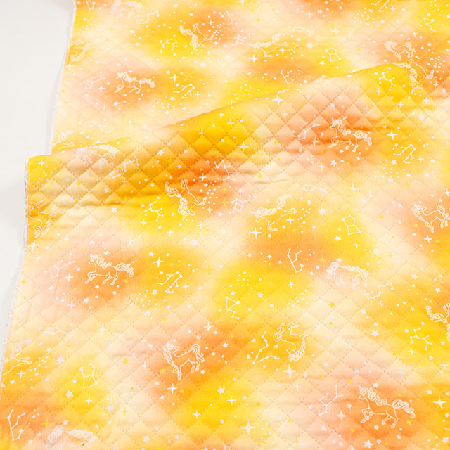 生地 オックスプリントキルト ユニコーン(KR6504) D.オレンジ系 09Ae99_