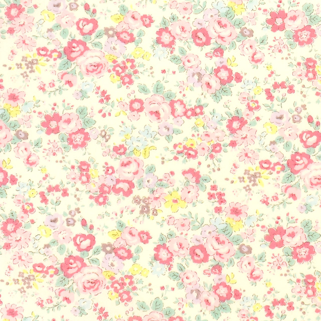 生地 ブロードプリント ロマンチック小花 Kts6691 A アイボリー H K4 オカダヤ Okadaya 布 生地 毛糸 手芸用品の専門店