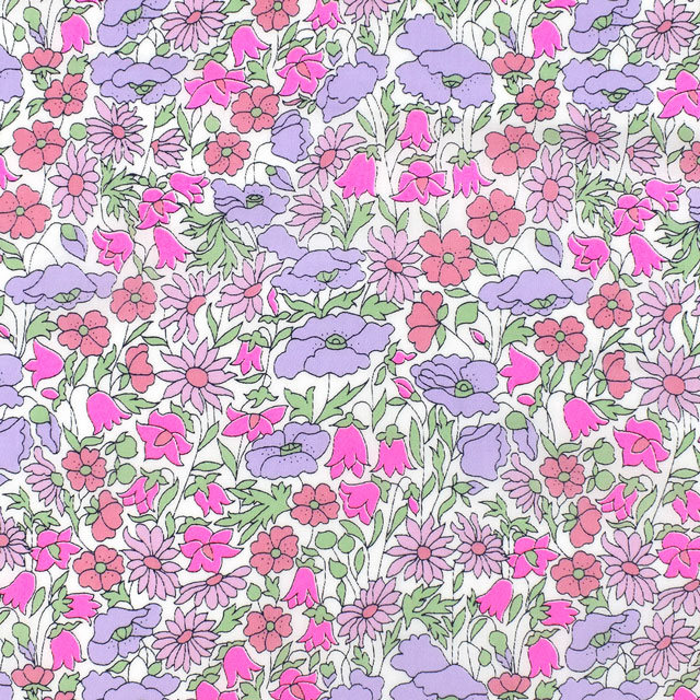 生地 LIBERTY FABRICS リバティ・ファブリックス タナローン 2022SS Neon Liberty Poppy&Daisy ポピー･アンド･デイジー（02-3632104N） J22D 99Zz99j